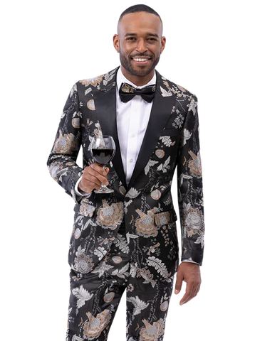Men's Ej Samual Suit JP133 Black Gold
