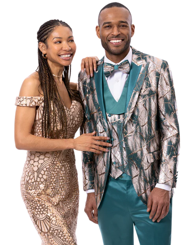 Men's Ej Samual Suit JP136 Aqua