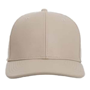 Men's Leather Strap Back Hat Beige