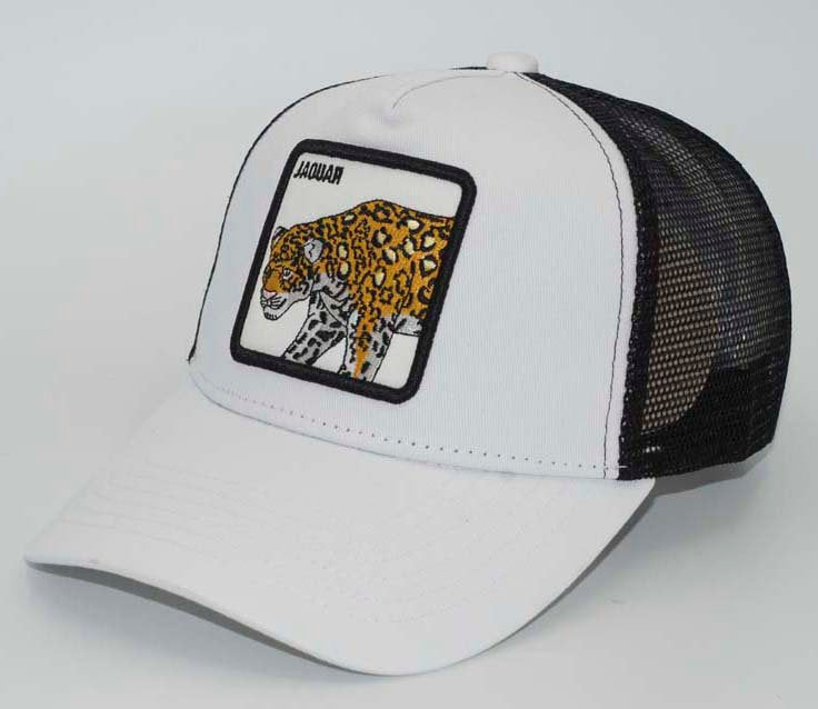 Men's Trucker Hat- Jaguar White Black