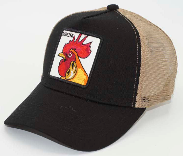 Men's Trucker Hat- Roster Black khaki