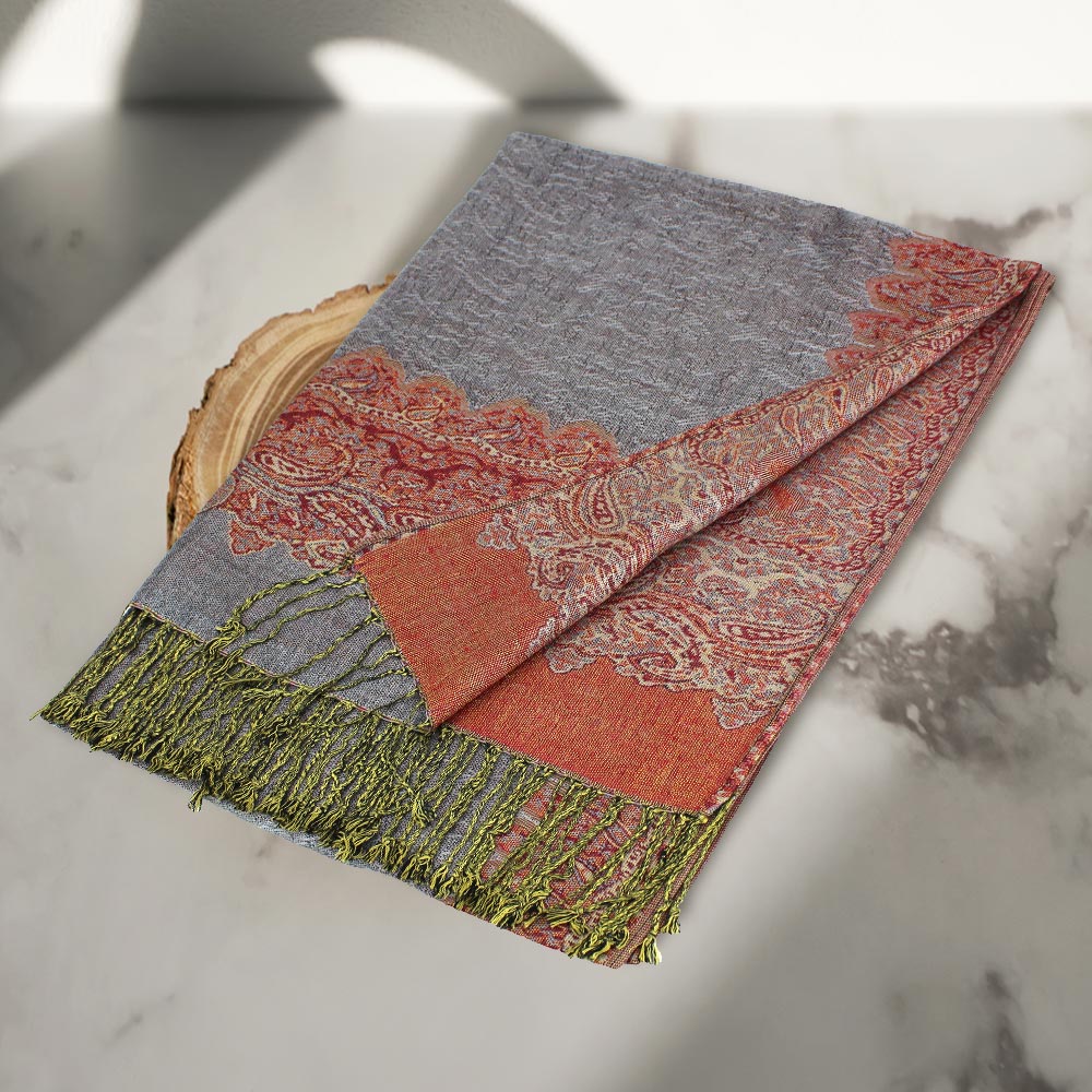 New fashion Shawl S003-21 Grey Peach