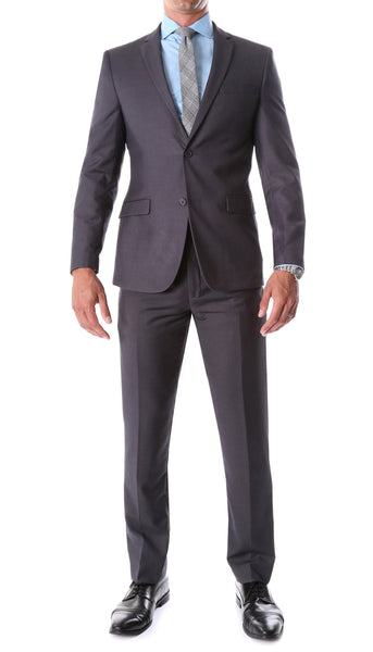 Oslo Charcoal Slim Fit Notch Lapel 2 Piece Suit