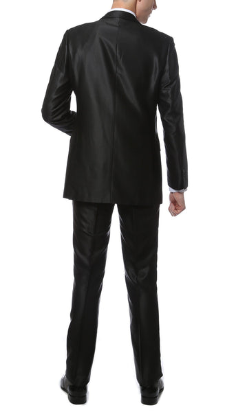 Men's  Slim Fit Suit-Oxford Black