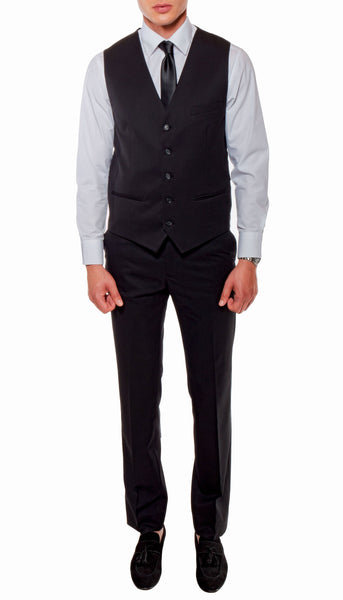 Men's Savannah Black Slim Fit Suit