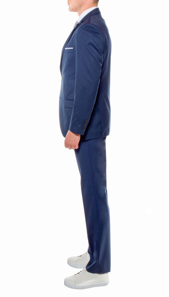 Men's Savannah Navy Slim Fit Three Piece Suit