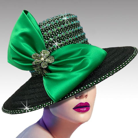 Women Church Hat 3061 Emerald
