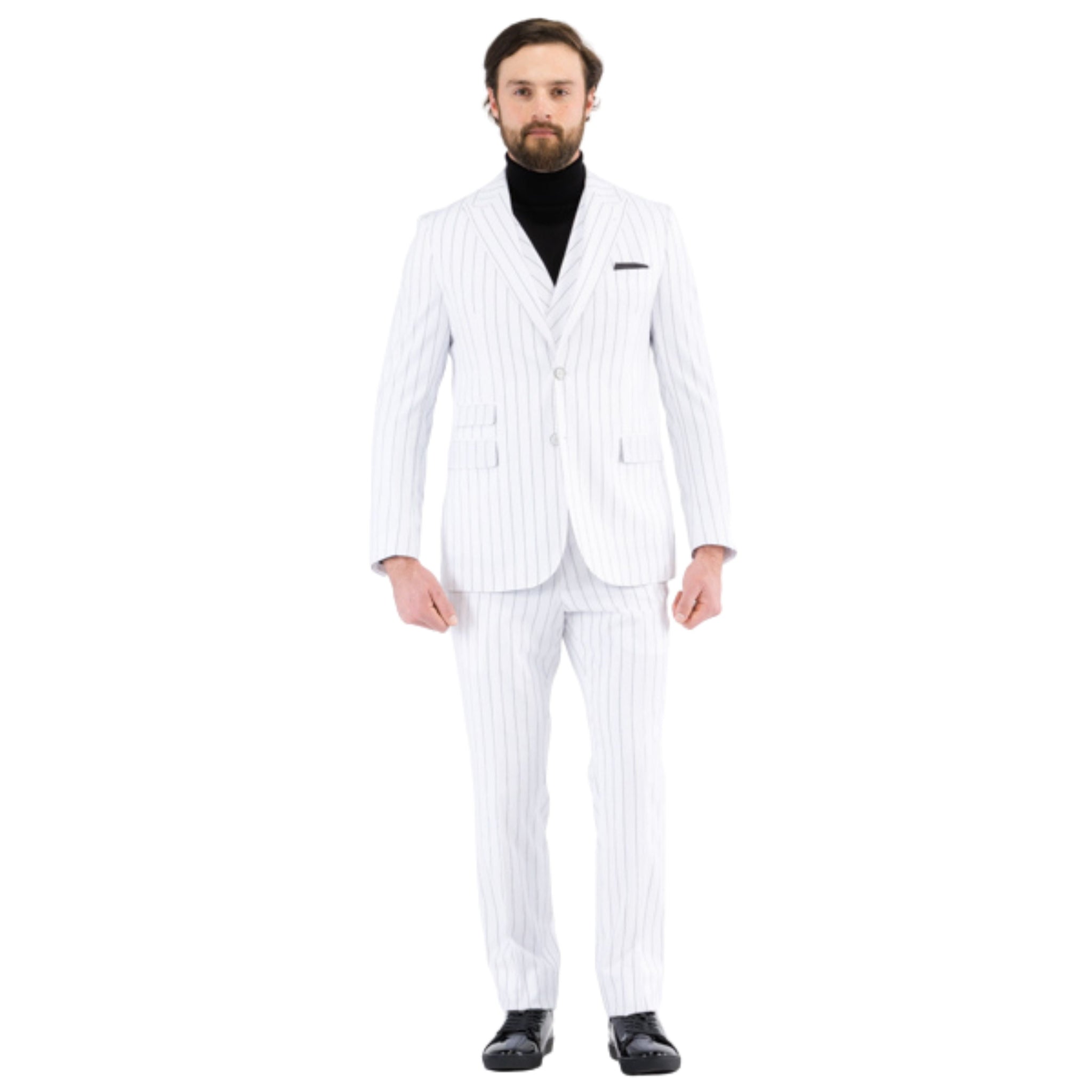 Men's Suit Bellagio White Black