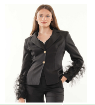 Women Blazer Jacket Why 220066 Black