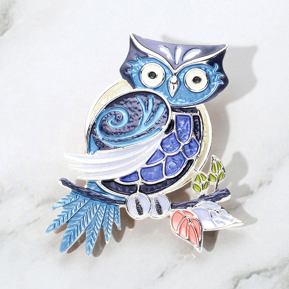 Women Church Brooch-147 Blue