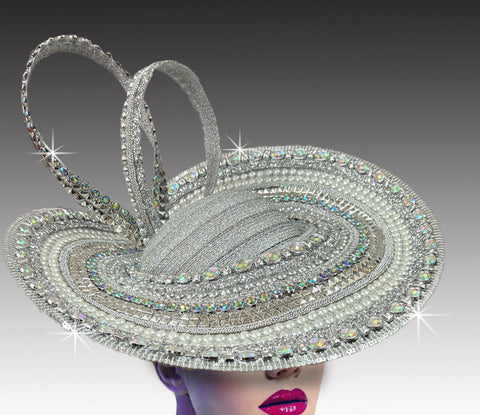 Women Church Derby Hat 3389 Silver