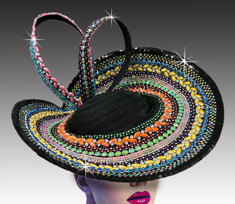 Women Church Derby Hat 3389 Black