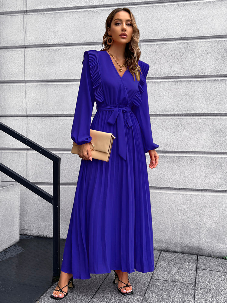 Women Church Dress-653 Blue