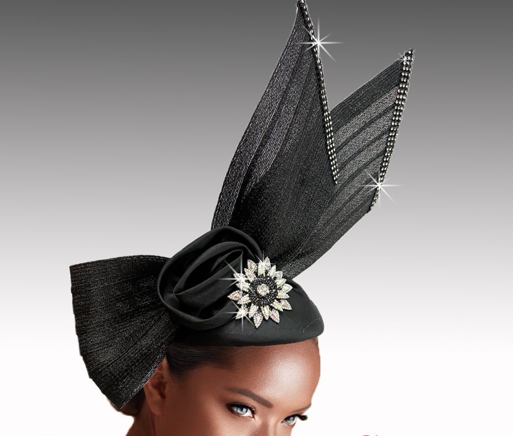 Women Church Fascinator 3398 Black