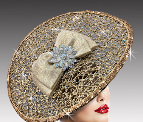 Women Church Fascinator 3400 Gold