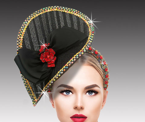 Women Church Fascinator 3422 Black
