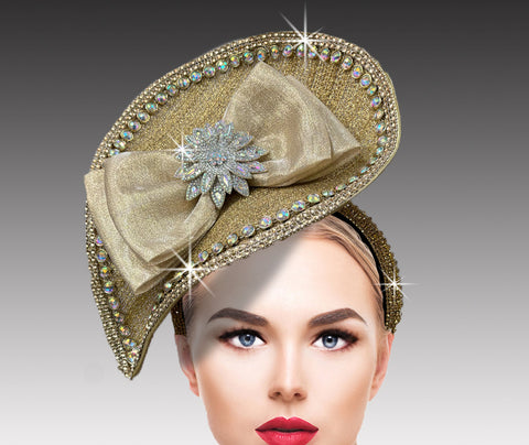 Women Church Fascinator 3422 Gold