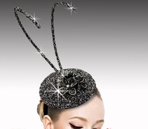 Women Church Fascinator 3427 Salt and Pepper