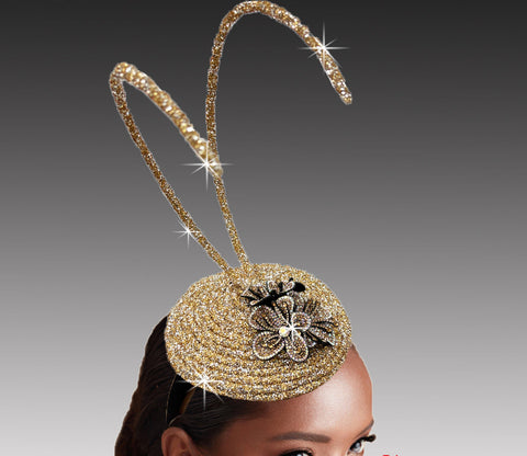 Women Church Fascinator 3427 Gold