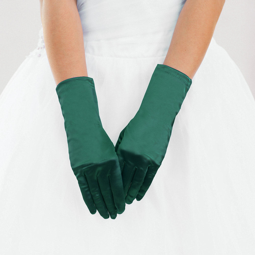 Women Church Gloves BDF-24 Green - Church Suits For Less