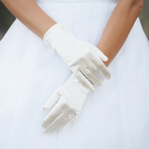 Women Church Gloves BDF-24 Ivory - Church Suits For Less