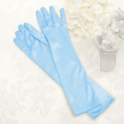 Women Church Gloves BDF-7035 Light Blue - Church Suits For Less