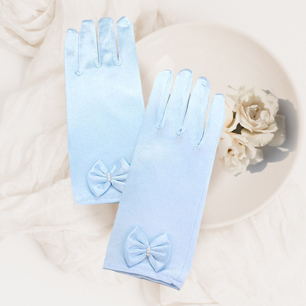 Women Church Gloves BDF-7038 Light Blue (Copy) - Church Suits For Less