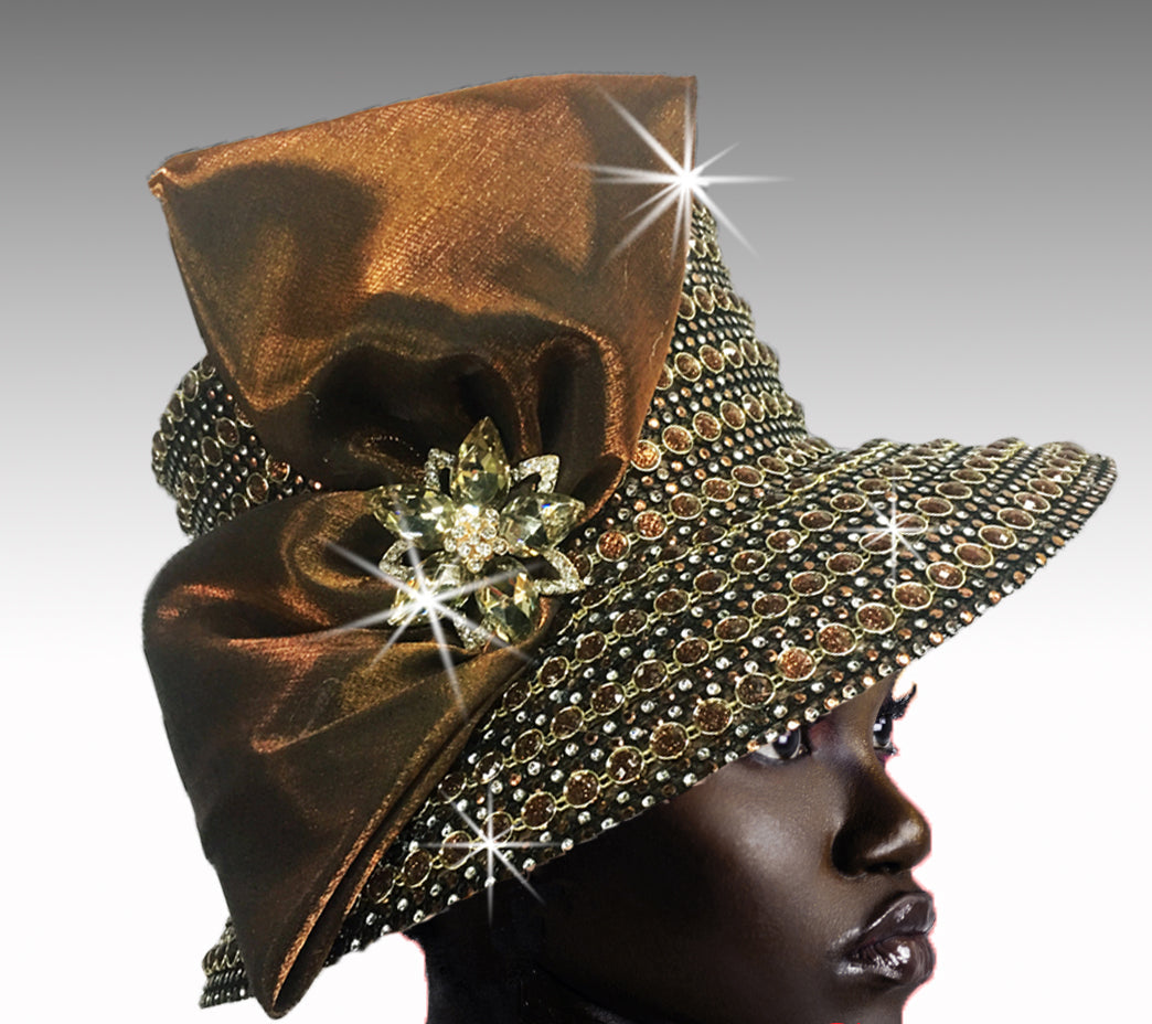 Women Church Hat-2520 Brown