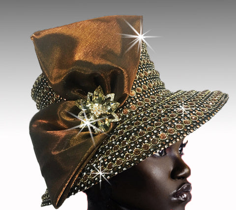 Women Church Hat-2520 Brown