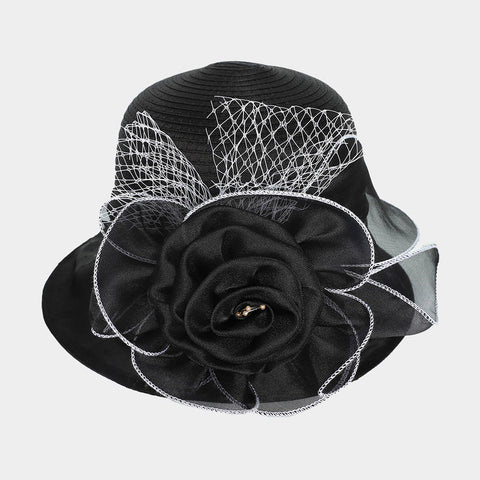 Women Church Hat- H2795 Black