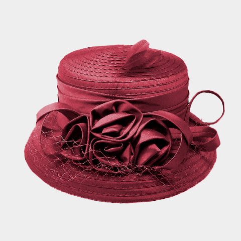 Women Church Hat- H2 Burgundy