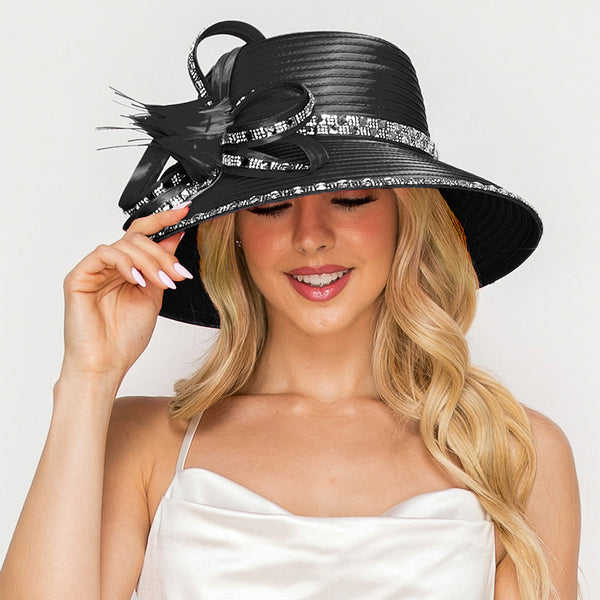 Women Church Hat- H3087 Black