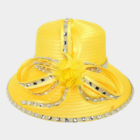 Women Church Hat- H3087 Yellow