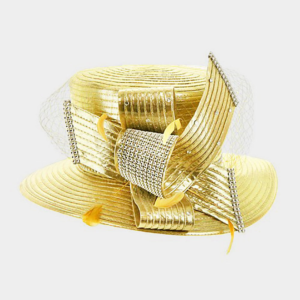Women Church Hat 2034 Gold