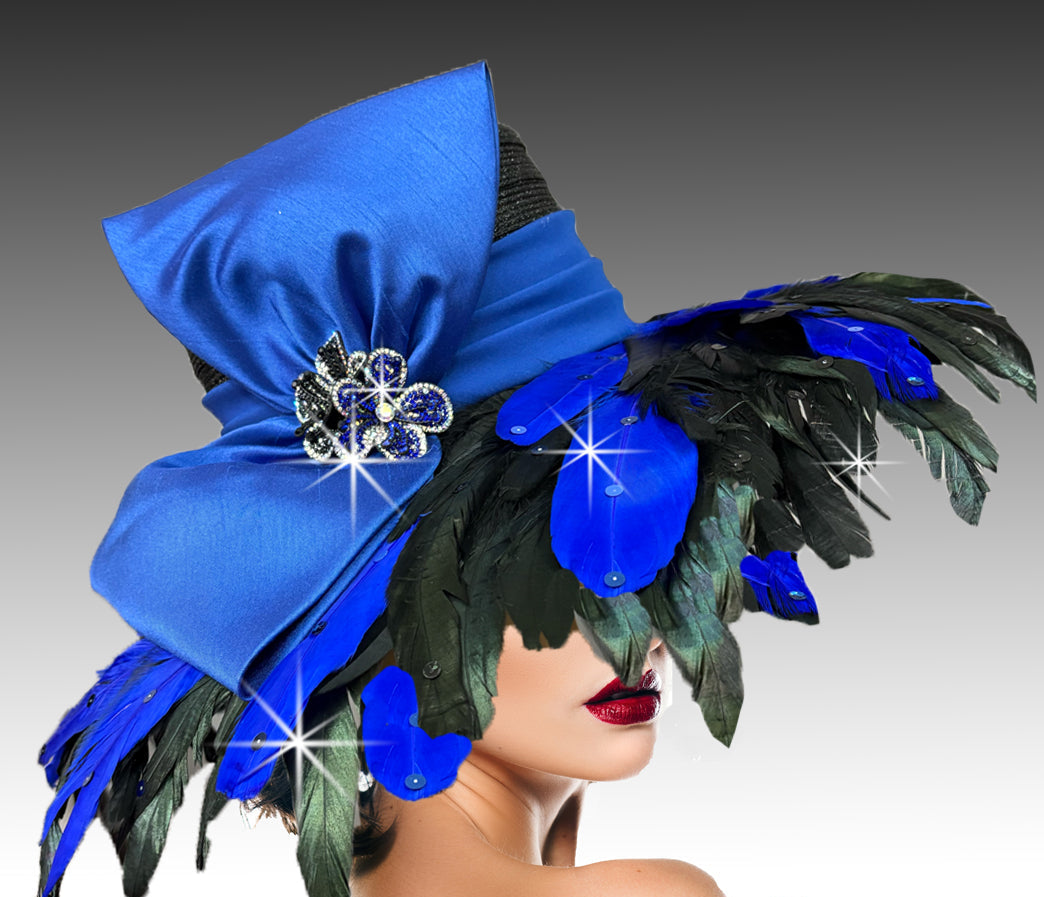 Women Church Hat 3390 Royal Blue