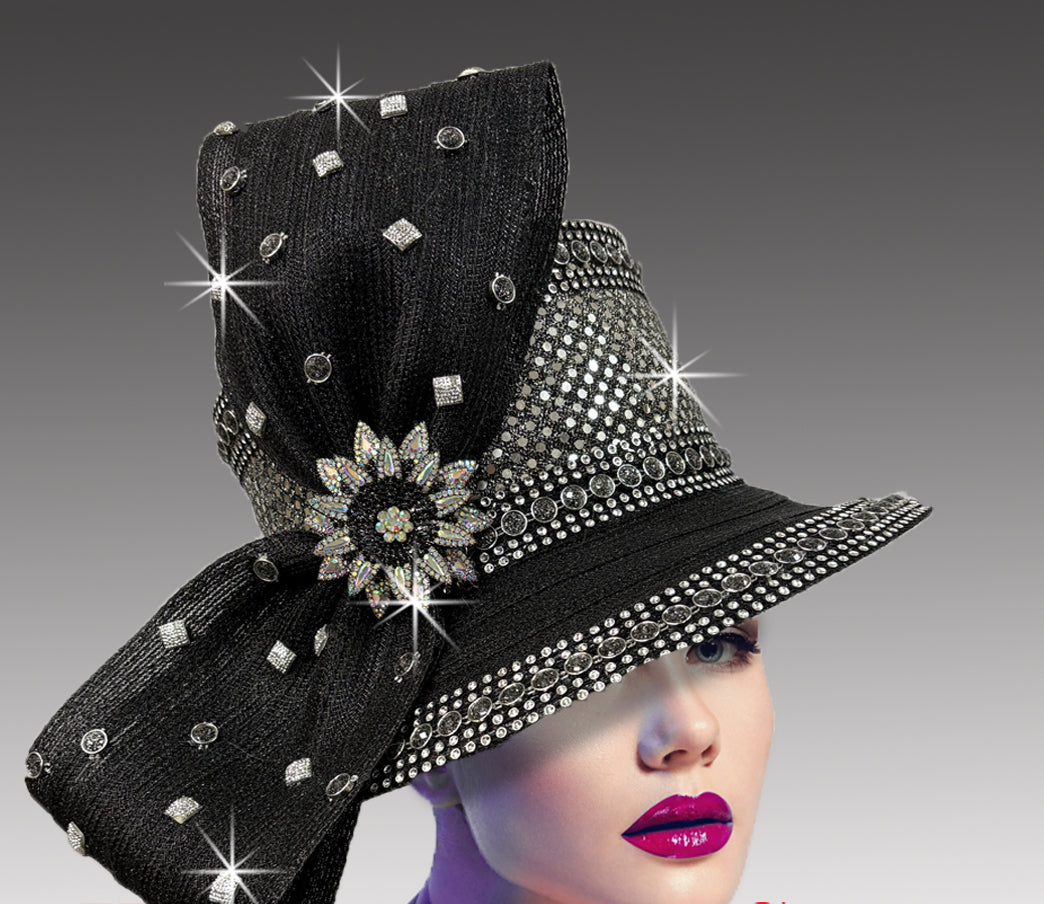 Women Church Hat 3397 Black
