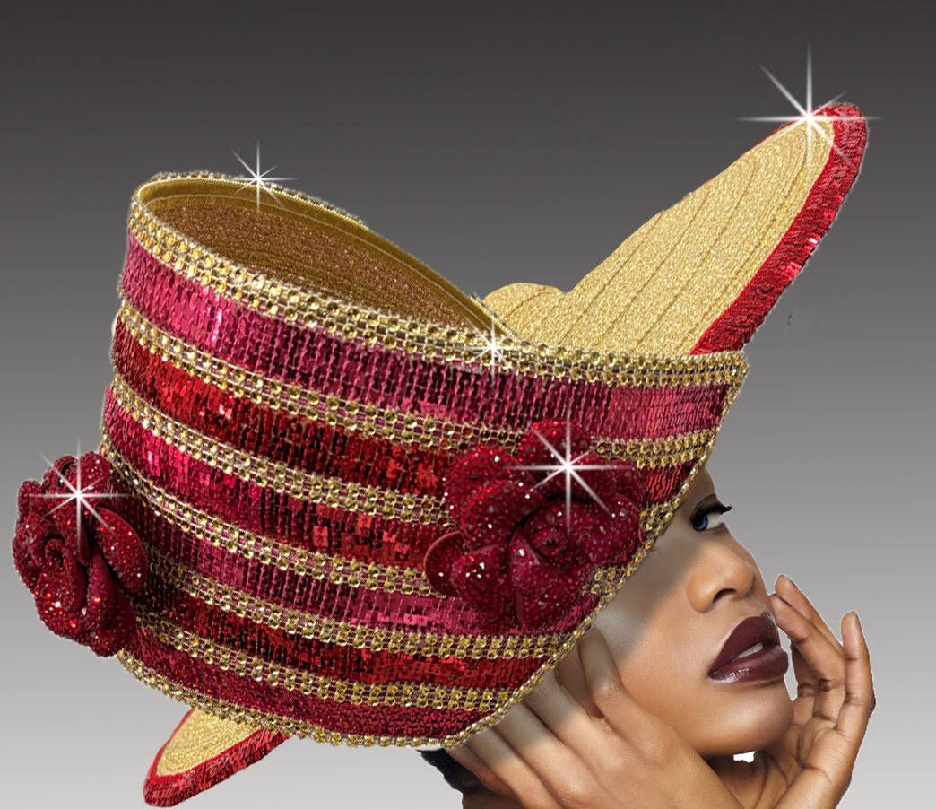 Women Church Hat 3399 Gold Sun
