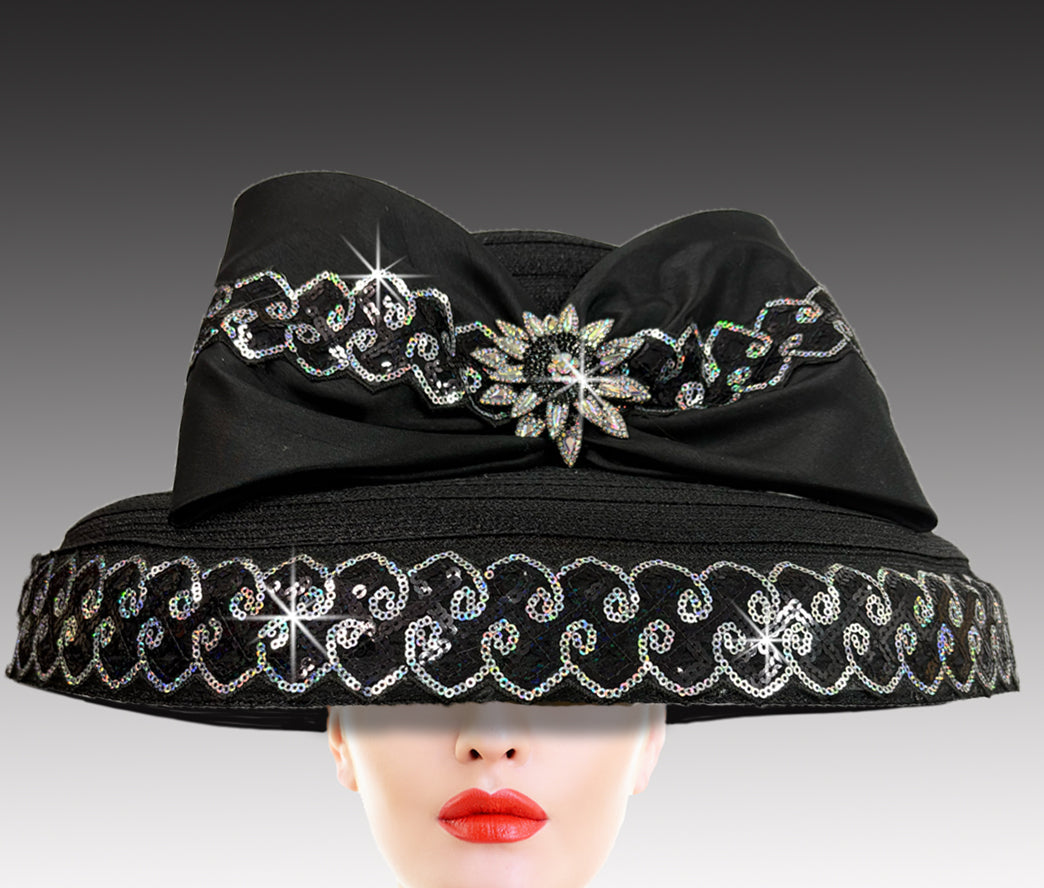 Women Church Hat 3405 Black