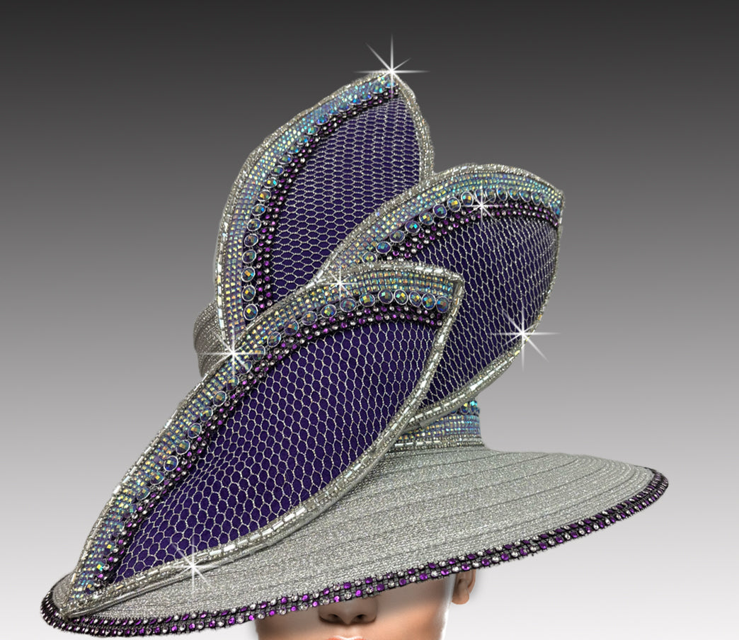 Women Church Hat 3410 Purple