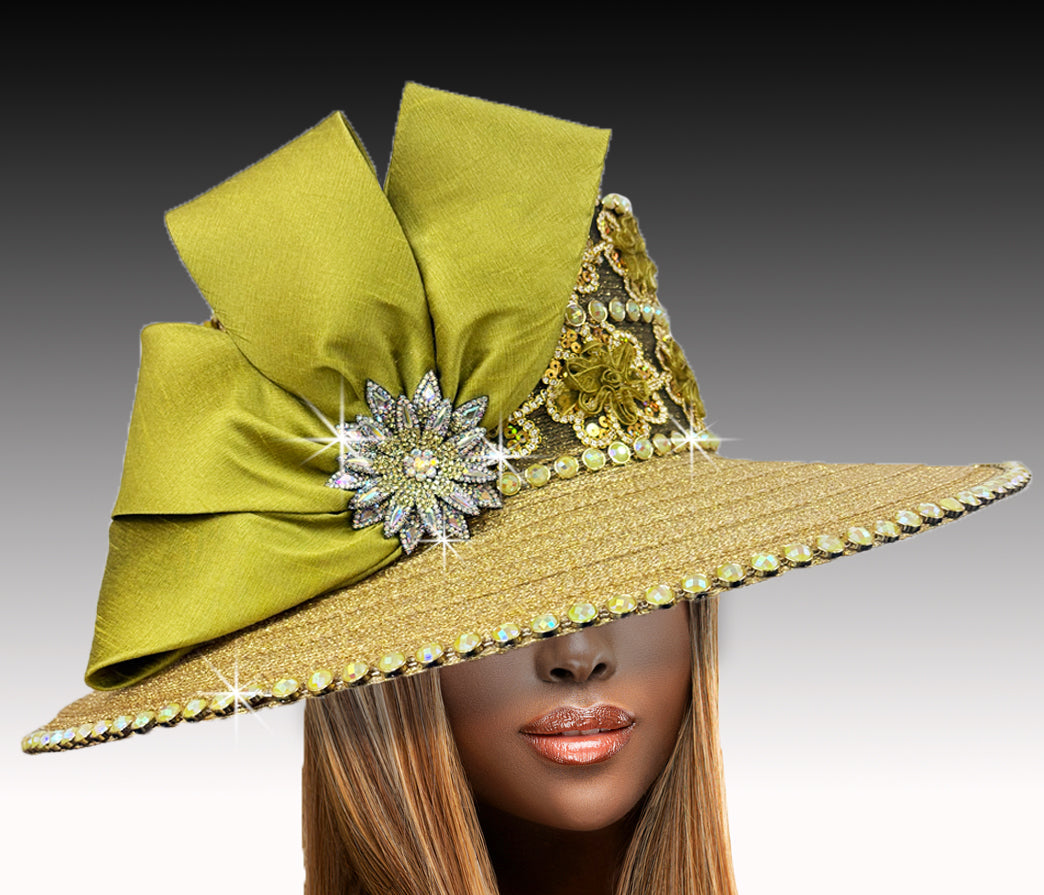 Women Church Hat 3417 Citrine