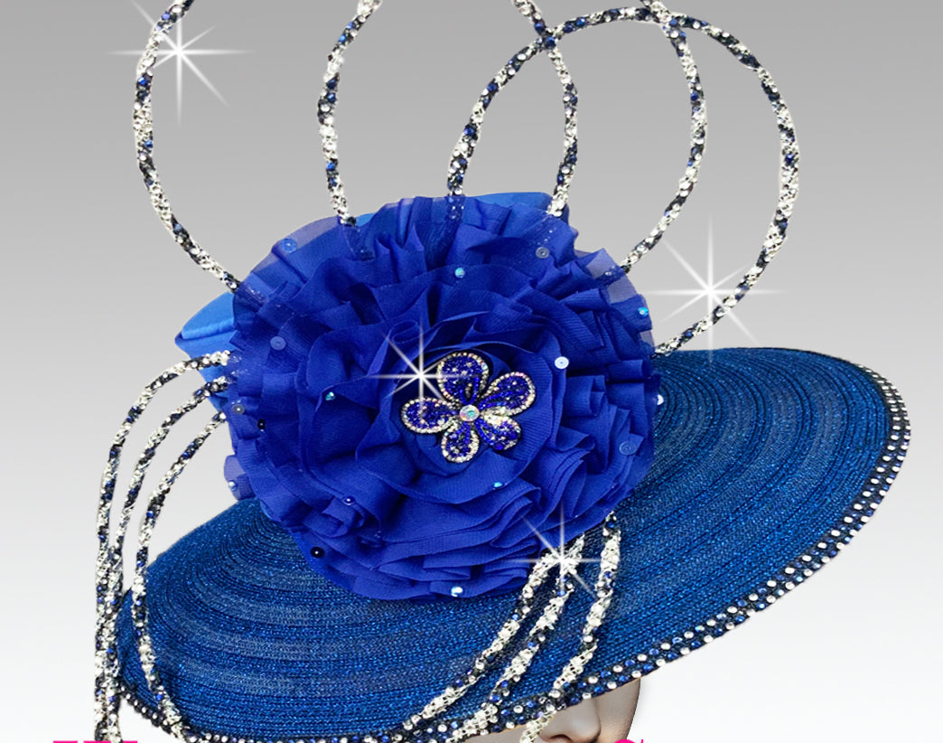 Women Church Hat 3419 Royal Blue