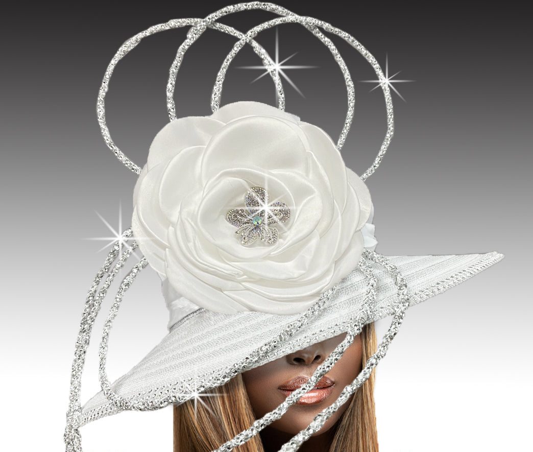 Women Church Hat 3419 White