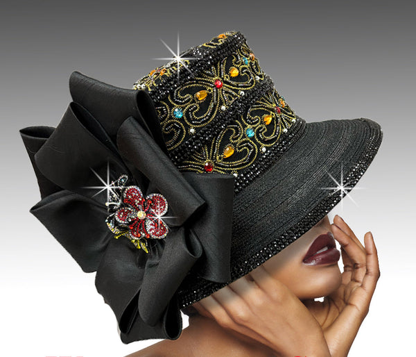 Women Church Hat 3425 Black