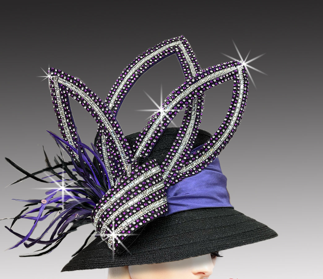 Women Church Hat 3426 Purple