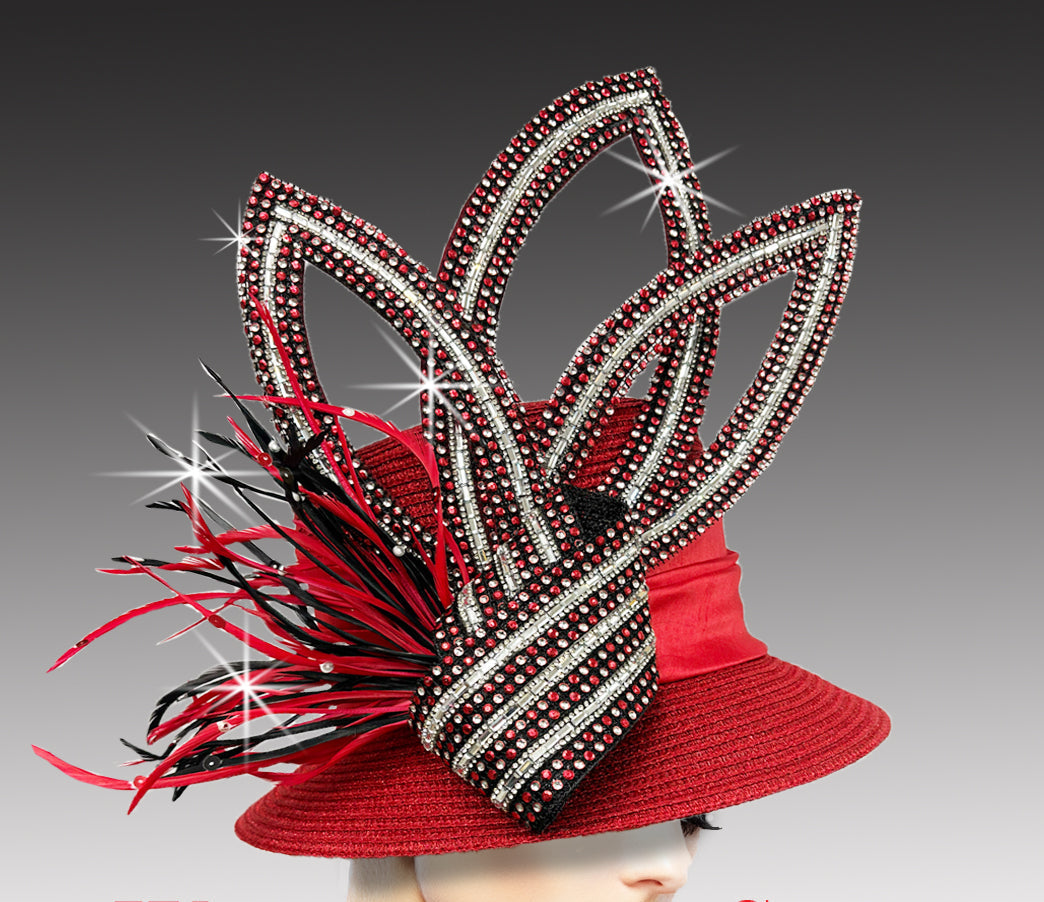Women Church Hat 3426 Red