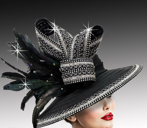 Women Church Hat 3432 Black