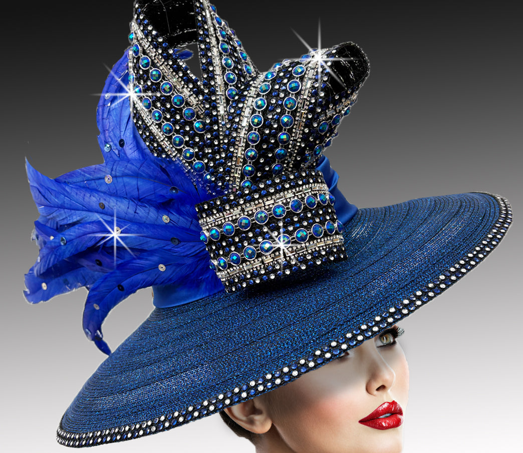 Women Church Hat 3432 Royal Blue