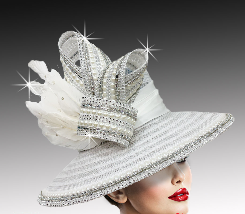 Women Church Hat 3432 White