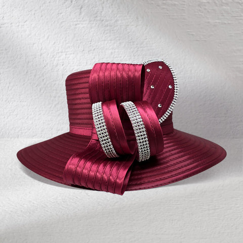 Women Church Hat 445 Burgundy