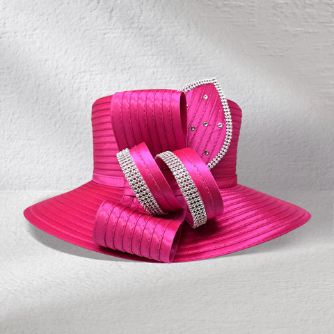 Women Church Hat 445 Hot Pink